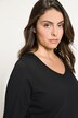 Shirt, slim, V-hals, lange mouw