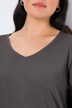 T-shirt Coupe Slim Fit, décolleté en V et manches longues