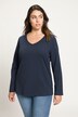 T-shirt Coupe Slim Fit, décolleté en V et manches longues
