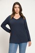 T-shirt Coupe Slim Fit, décolleté en V et manches longues