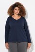 T-shirt Coupe Slim Fit, décolleté en V et manches longues