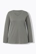 T-shirt Coupe Slim Fit, décolleté en V et manches longues