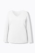 T-shirt Coupe Slim Fit, décolleté en V et manches longues