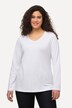 T-shirt Coupe Slim Fit, décolleté en V et manches longues