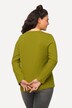 T-shirt Coupe Slim Fit, décolleté en V et manches longues