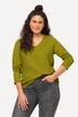 T-shirt Coupe Slim Fit, décolleté en V et manches longues