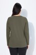 Shirt, slim, V-hals, lange mouw