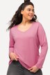T-shirt Coupe Slim Fit, décolleté en V et manches longues