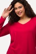 T-shirt Coupe Slim Fit, décolleté en V et manches longues