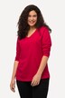 T-shirt Coupe Slim Fit, décolleté en V et manches longues