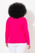 Shirt, slim, V-hals, lange mouw