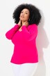 Shirt, slim, V-hals, lange mouw