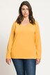 Maglia aderente con scollo a V e maniche lunghe