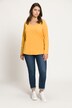 Maglia aderente con scollo a V e maniche lunghe