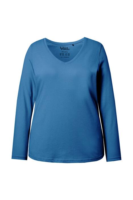 Tričko, Slim, výstřih do V, dlouhé rukávy