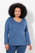 T-shirt Coupe Slim Fit, décolleté en V et manches longues