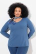 T-shirt Coupe Slim Fit, décolleté en V et manches longues
