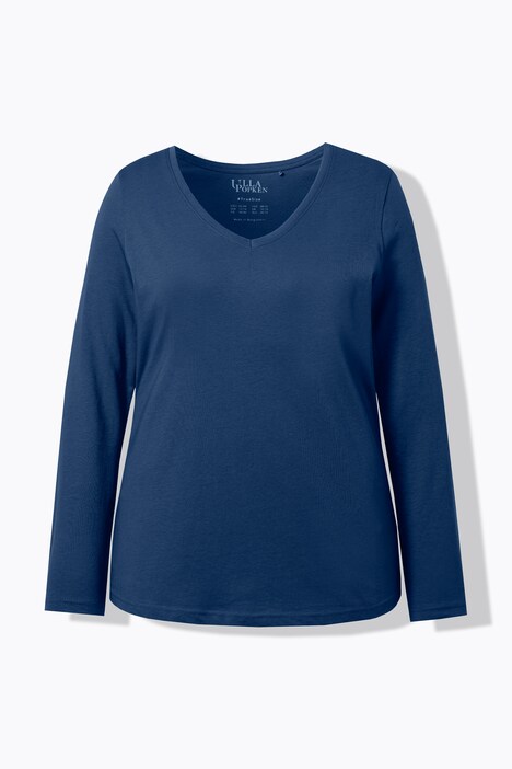 Shirt, Slim, V-Ausschnitt, Langarm