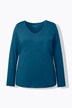 T-shirt Coupe Slim Fit, décolleté en V et manches longues