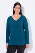 T-shirt Coupe Slim Fit, décolleté en V et manches longues
