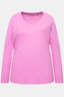 Shirt, slim, V-hals, lange mouw
