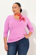 Shirt, slim, V-hals, lange mouw