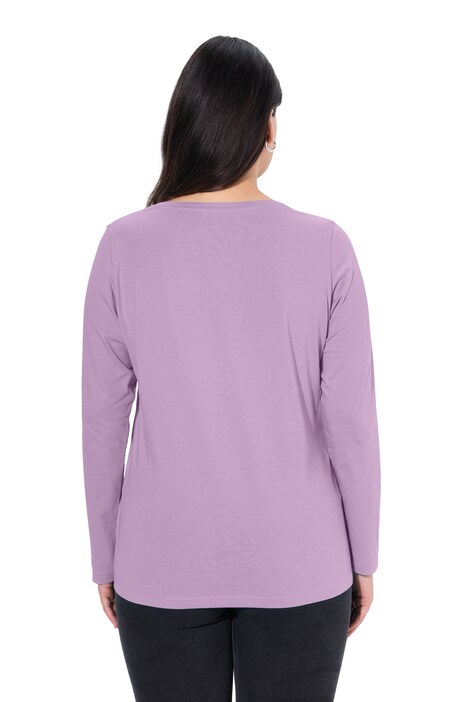 T-shirt col en V et manches longues, coupe Slim Fit
