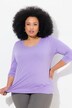 T-shirt Coupe Slim Fit, décolleté en V et manches longues