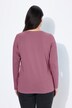 Shirt, slim, V-hals, lange mouw