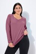 Shirt, slim, V-hals, lange mouw