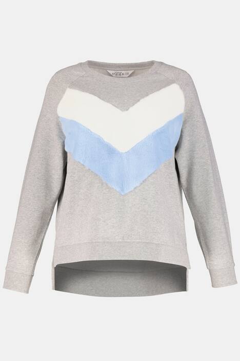 Sweatshirt, Webpelz-Einsatz, Langarm