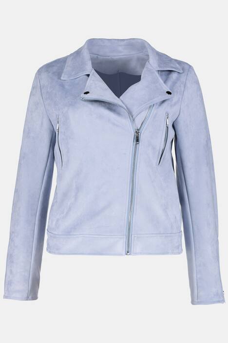 Jas, bikerlook, asymmetrisce rits, 2 ritszakken