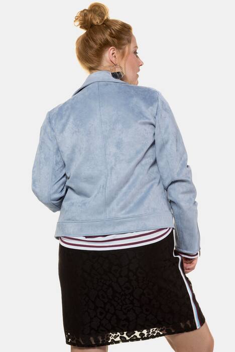 Jas, bikerlook, asymmetrisce rits, 2 ritszakken