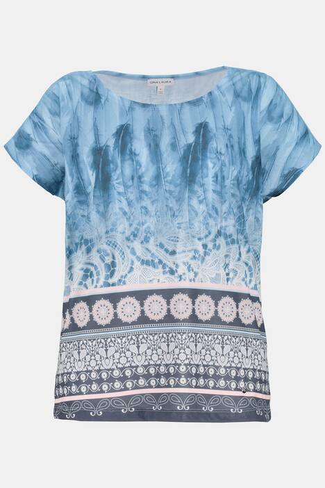 T-Shirt, Musterstreifen, Rundhalsausschnitt