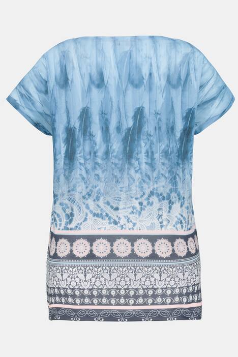 T-Shirt, Musterstreifen, Rundhalsausschnitt