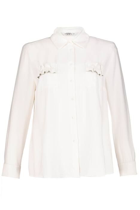 Ruffle Pocket Blouse
