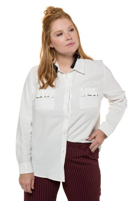 Ruffle Pocket Blouse