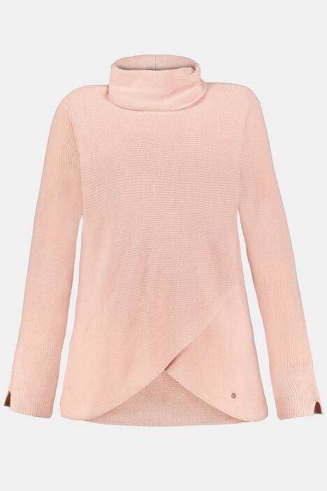 Pullover, Rollkragen, Lagenoptik, Querrippen