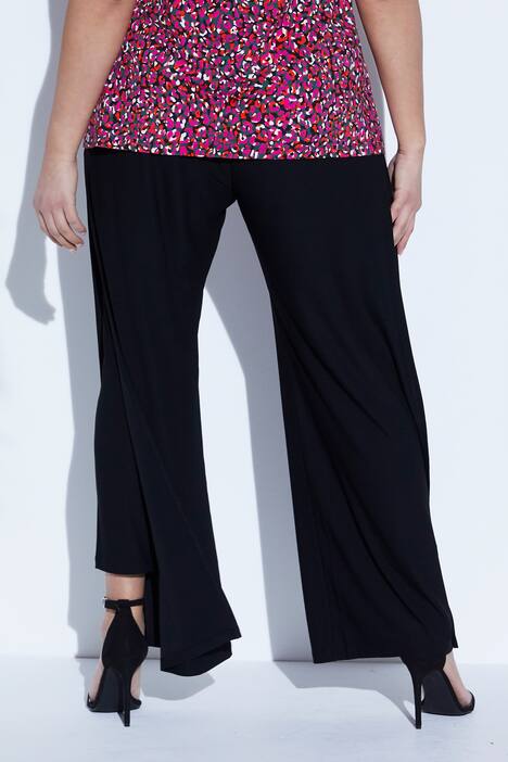 Exklusive 2-in-1-Marlenehose mit langen Seitenschlitzen