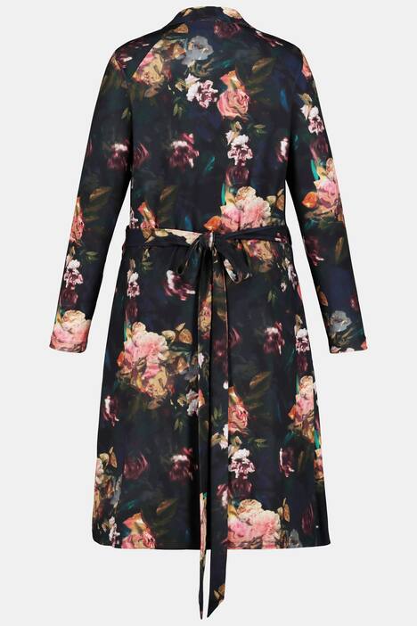 Elegantes Wickelkleid mit Hemdkragen, Langarm