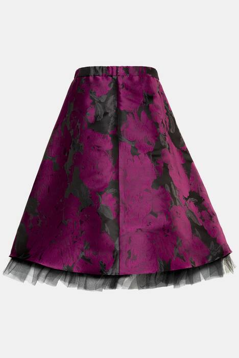 Rock aus luxuriösem Blütenjacquard im Petticoatlook