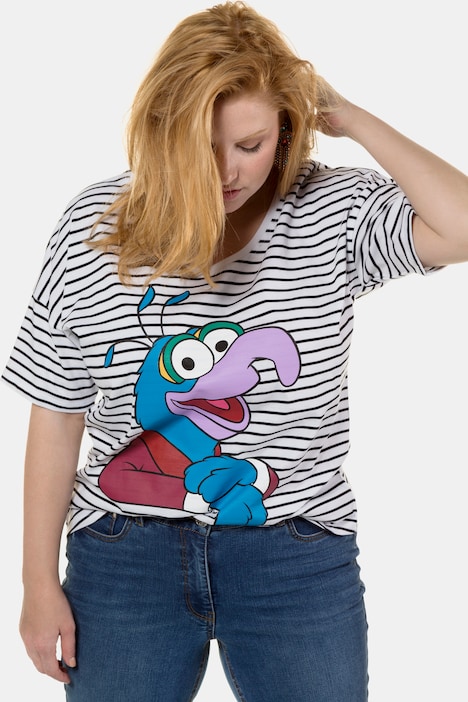 Shirt, Gonzo, oversized, geringelt, Halbarm