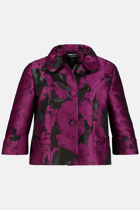 Blazer, jacquard, kort model