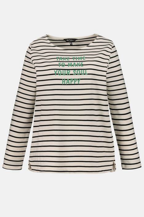 Ringelshirt, Schriftmotiv TAKE TIME, Classic, Langarm