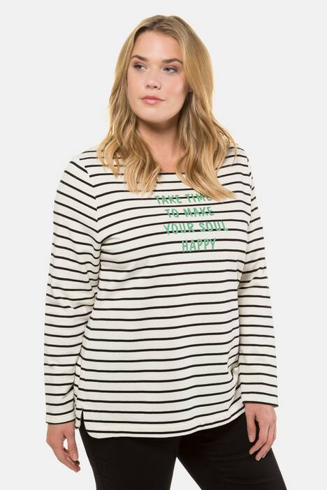 Ringelshirt, Schriftmotiv TAKE TIME, Classic, Langarm