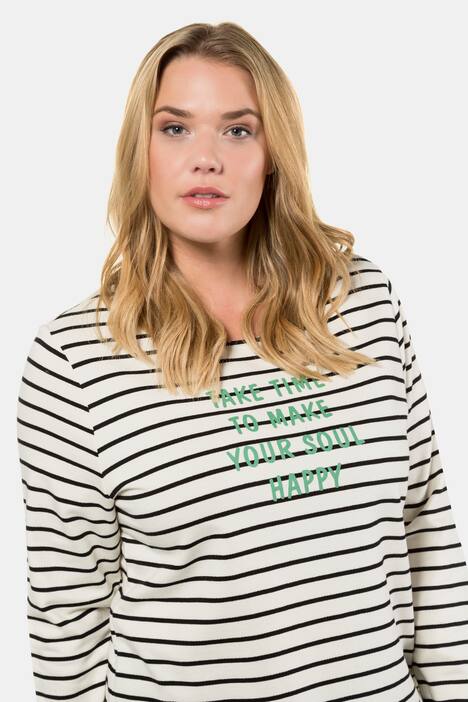 Ringelshirt, Schriftmotiv TAKE TIME, Classic, Langarm