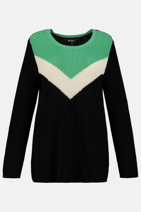 Pullover, Colourblocking, Regular, Strukturstrick