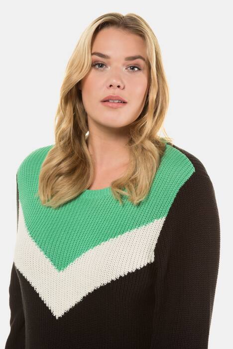 Pullover, Colourblocking, Regular, Strukturstrick