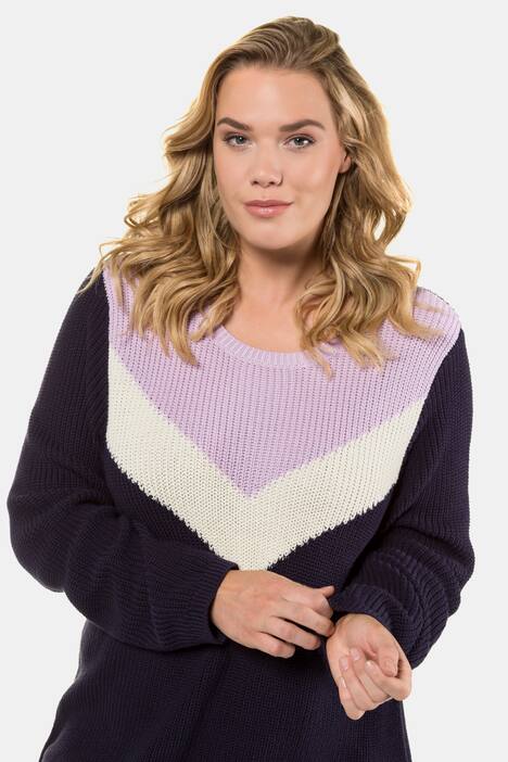 Pullover, Colourblocking, Regular, Strukturstrick