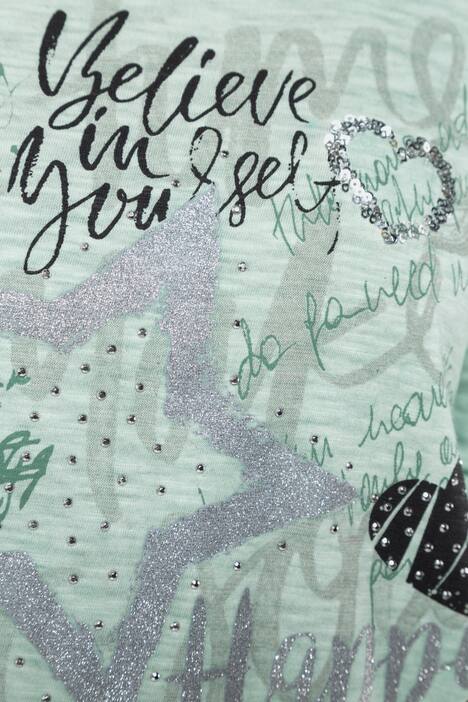Shirt, Graffittistern, Einsätze, 3/4-Arm, Krempelriegel